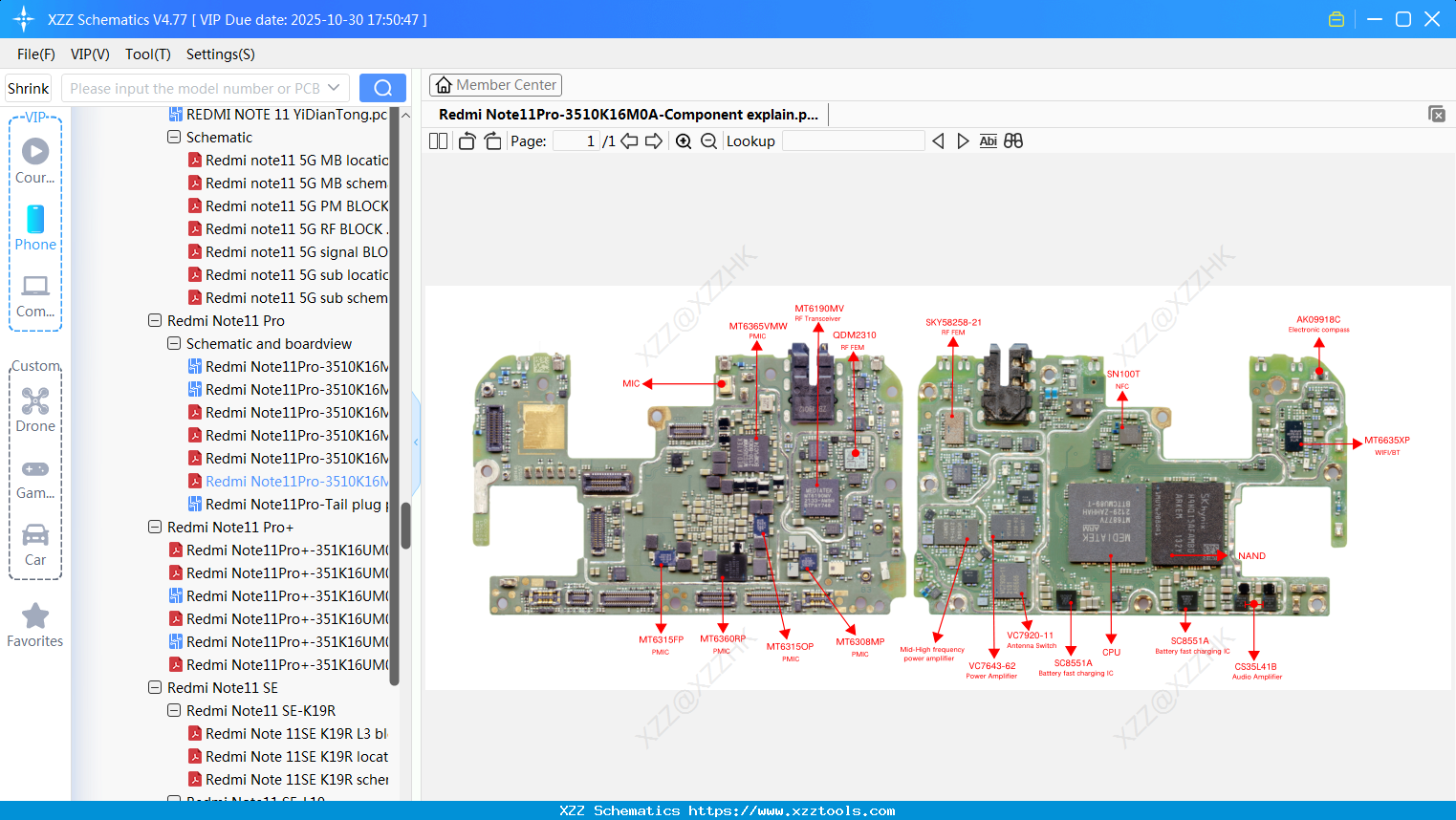 Xiaomi Redmi Note11Pro-3510K16M0A-Component Explain
